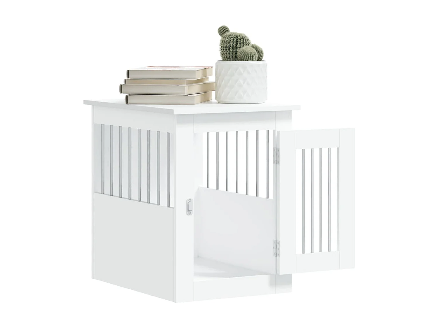 Meuble de cage pour chiens blanc 45x62x59 cm bois d'ingénierie RG3Q84053
