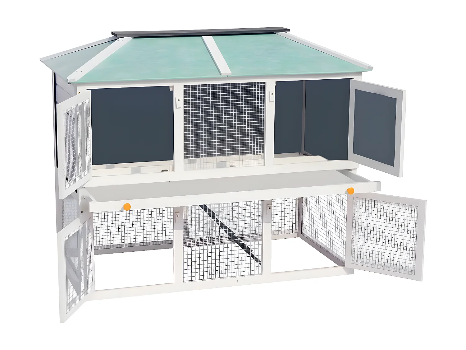 Cage double pour animaux Bois RG3Q14746