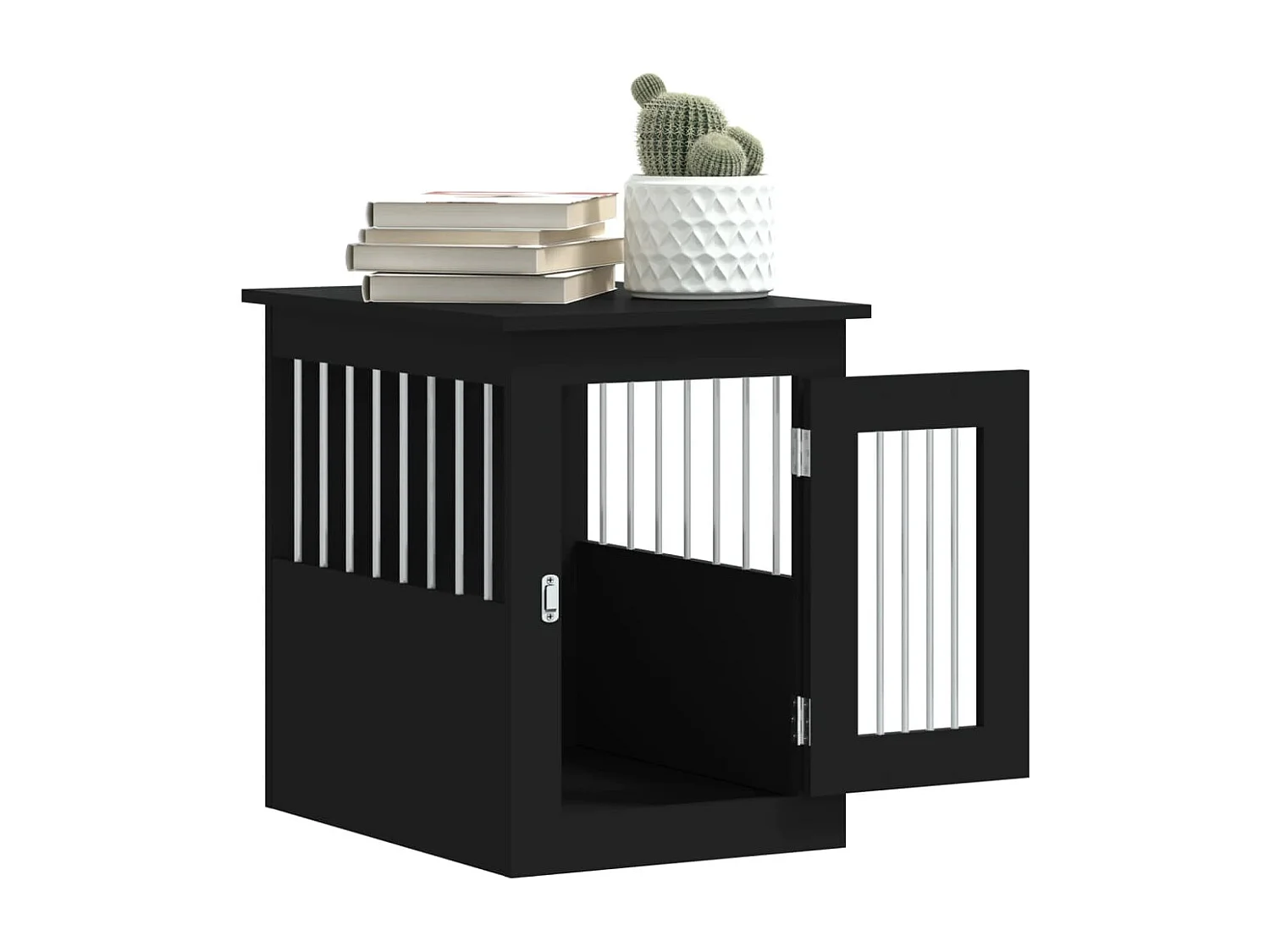 Móvel casota para cão 45x62x59 cm derivados de madeira preto PT650224