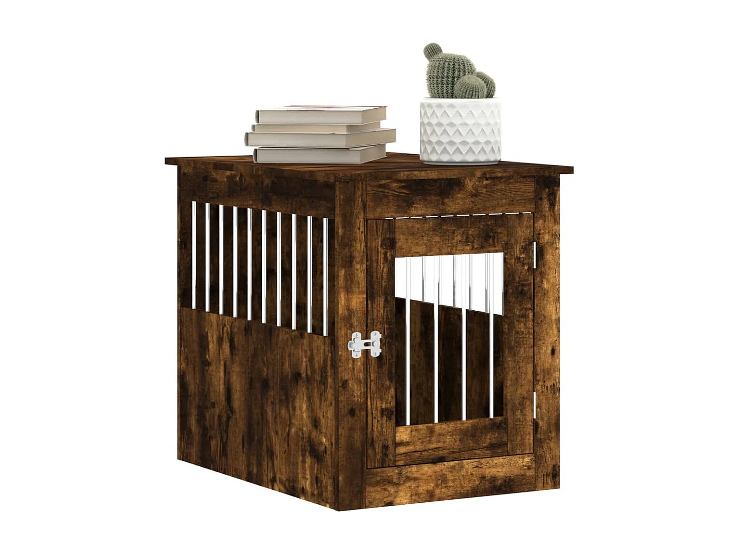 Meuble de cage pour chiens chêne fumé 55x75x65 cm RG3Q52351