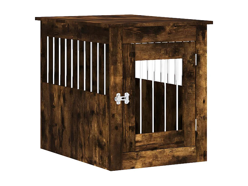 Meuble de cage pour chiens chêne fumé 55x75x65 cm RG3Q52351