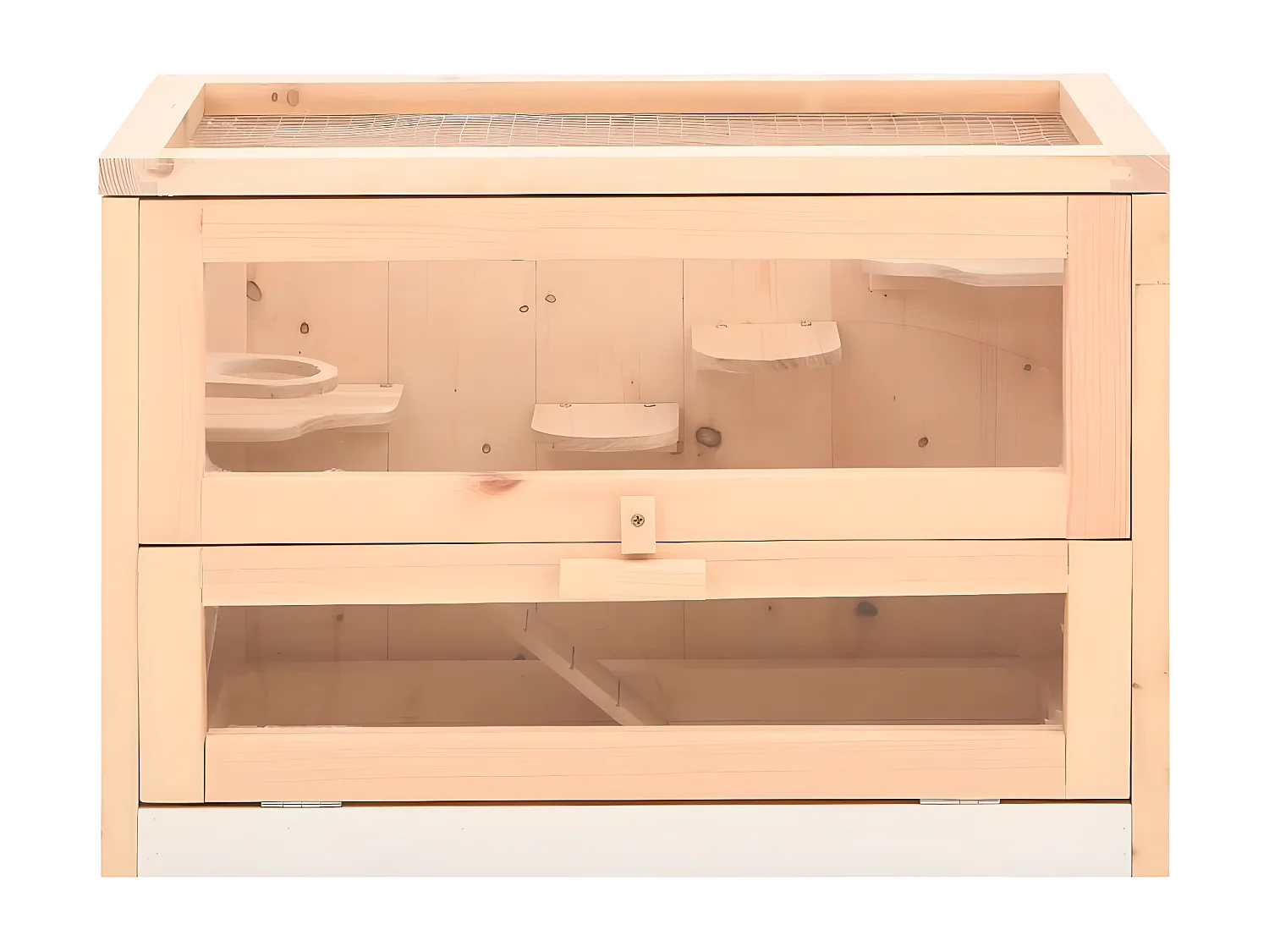 Gaiola para hamster 60x35,5x42 cm madeira de abeto maciça PT148508