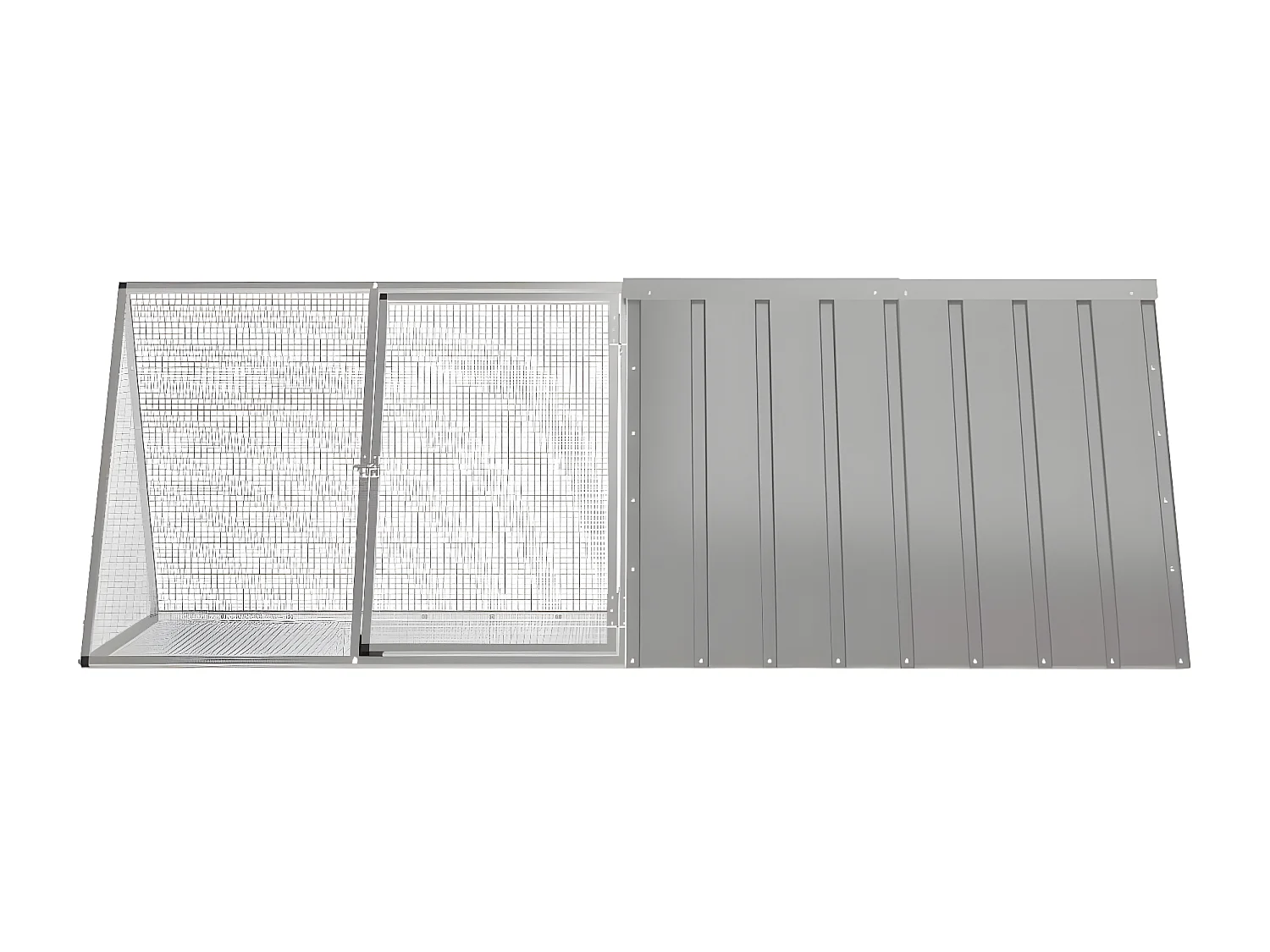 Jaula para conejos acero galvanizado gris 201,5x80,5x71 cm ES924468