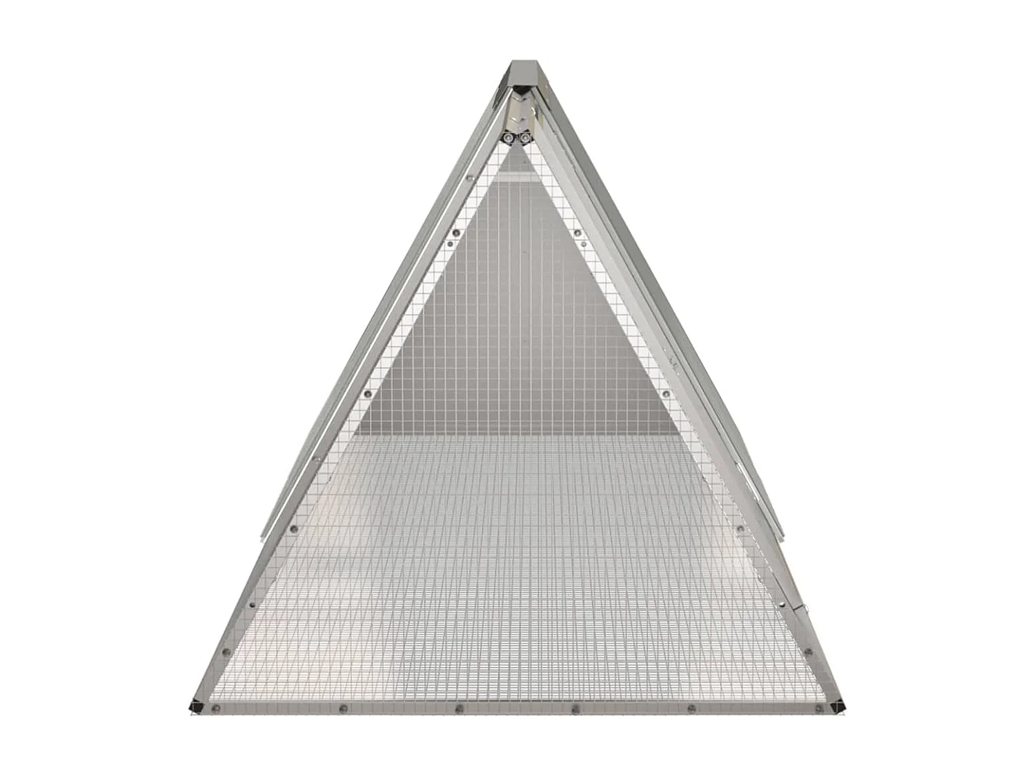 Gaiola p/ coelhos 201,5x80,5x71 cm aço galvanizado cinzento PT747282