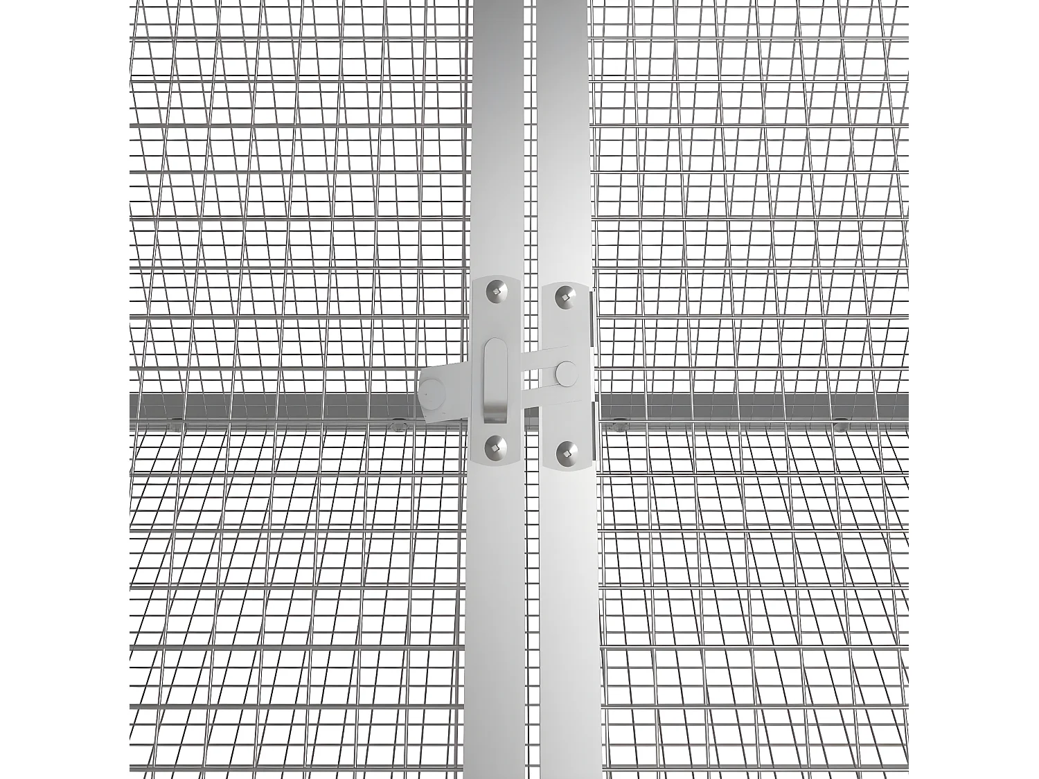 Cage pour lapin Gris 201,5x80,5x71 cm Acier galvanisé RG3Q38333