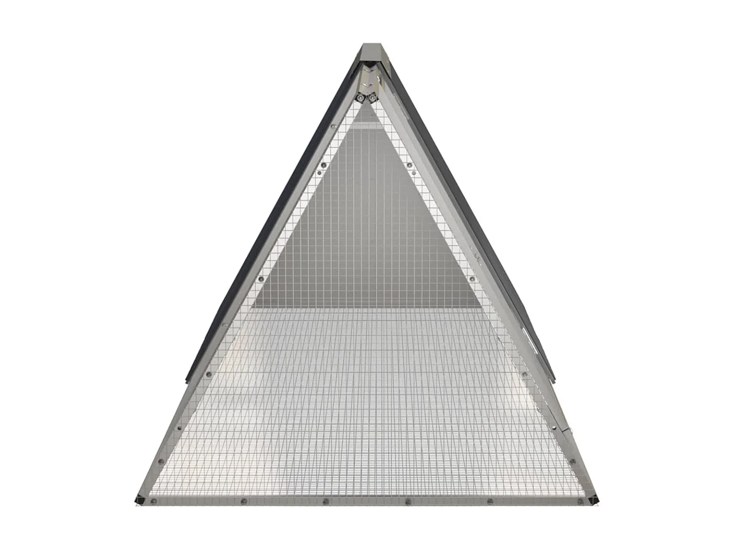 Gaiola p/ coelhos 201,5x80,5x71 cm aço galvanizado antracite PT334126