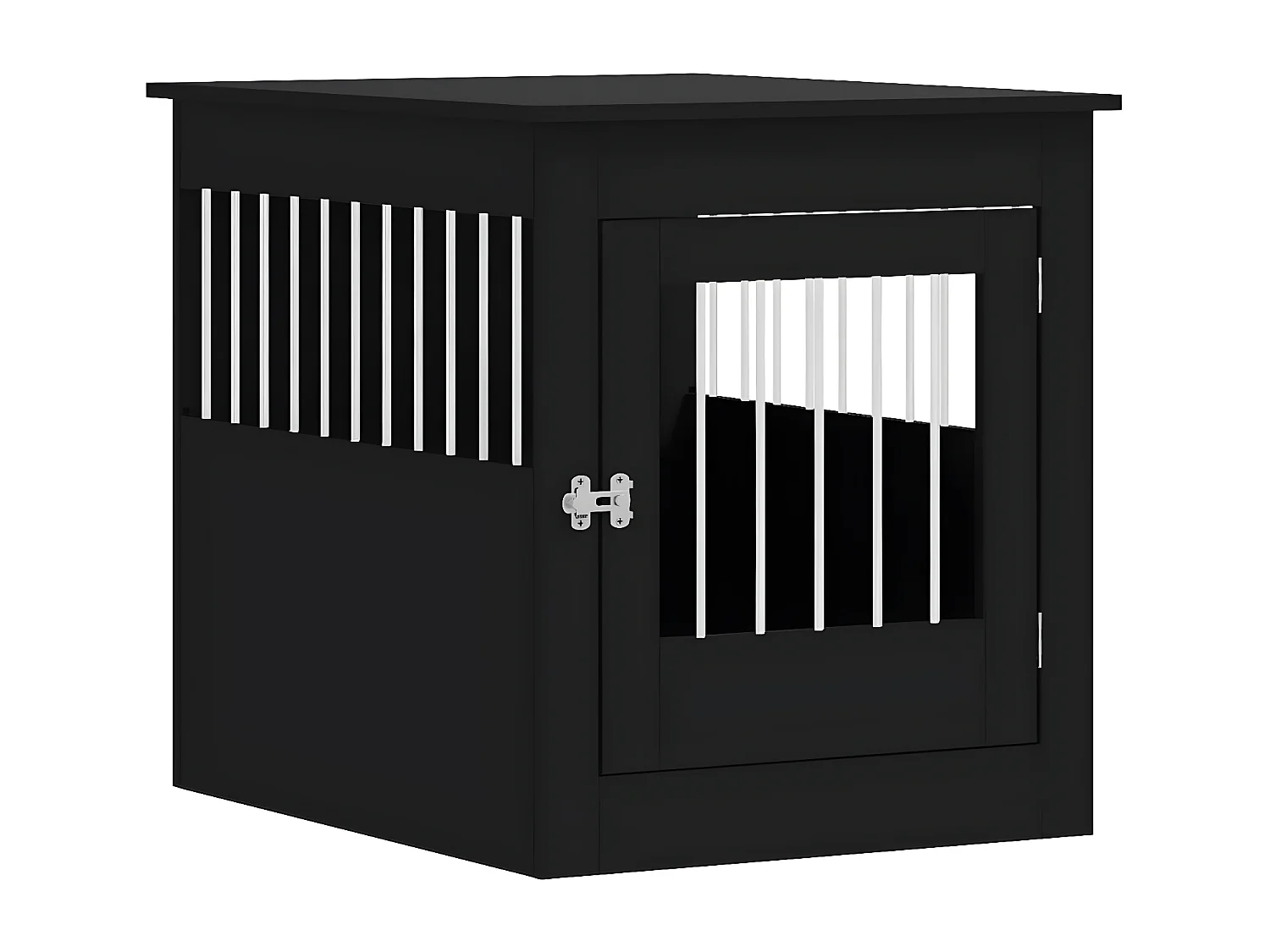 Meuble de cage pour chiens noir 64,5x80x71 cm bois d'ingénierie RG3Q78527