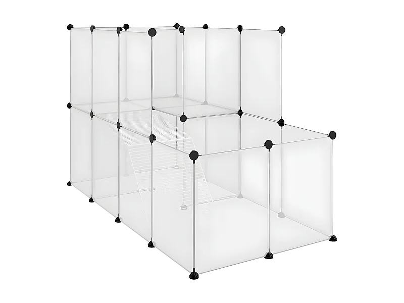 Cage pour petits animaux Transparent 142x74x93 cm PP et Acier RG3Q25129
