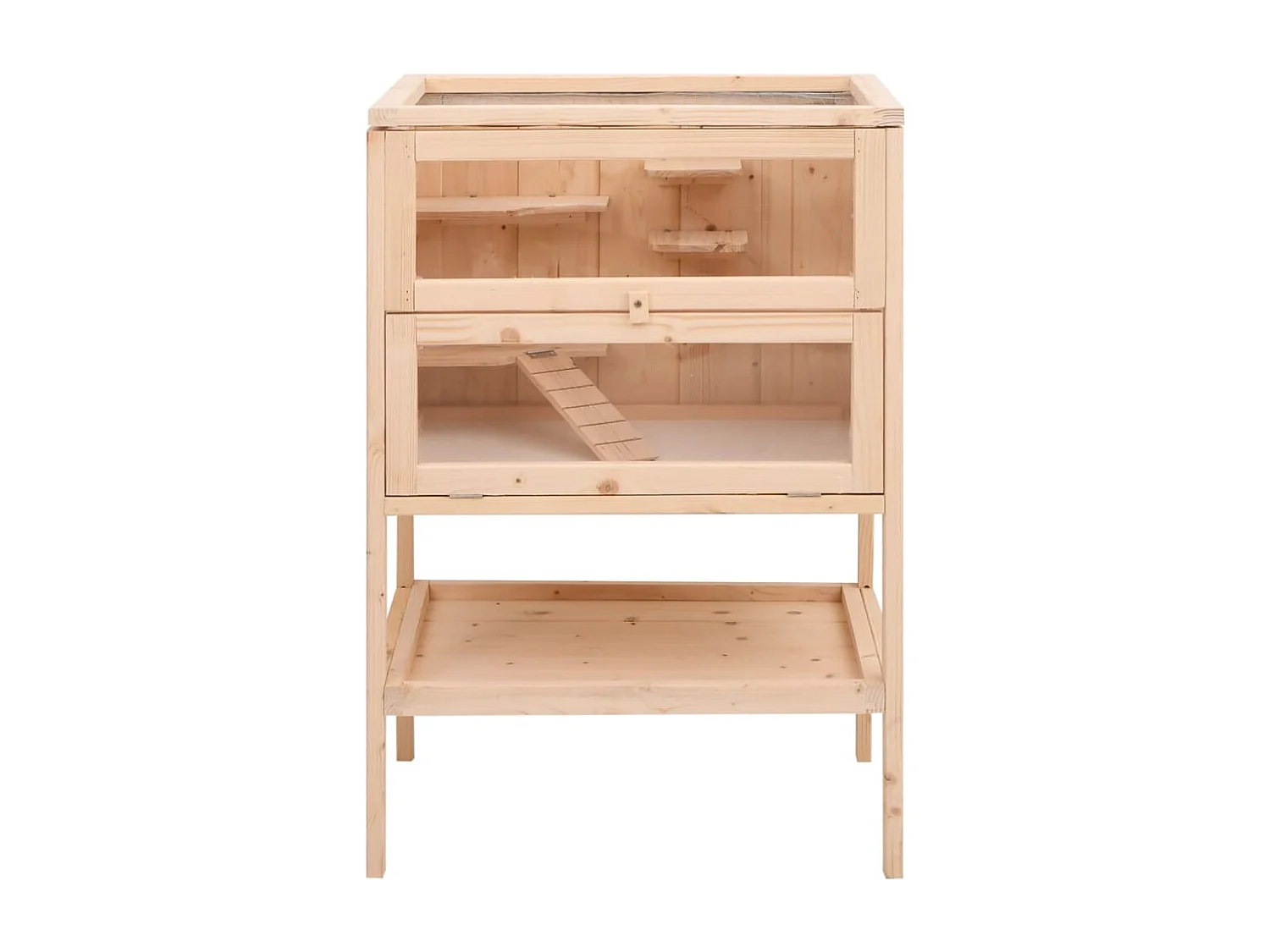 Gaiola para hamster 55x40x80 cm madeira de abeto maciça PT955518