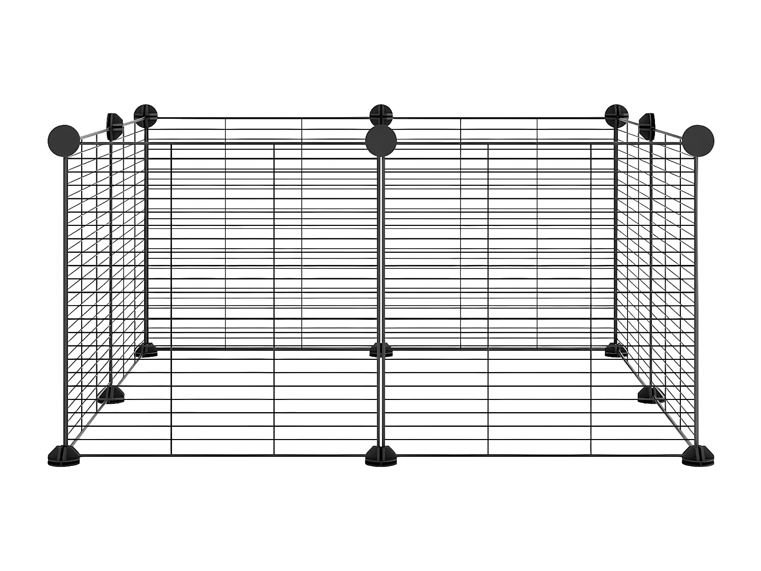 Cage animaux de compagnie à 8 panneaux Noir 35x35 cm Acier RG3Q52825