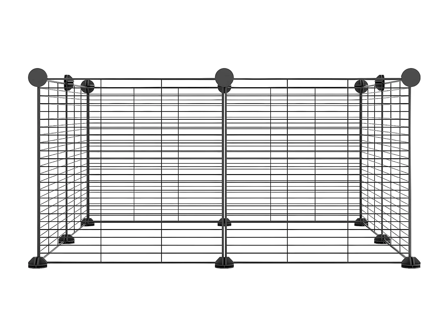 Cage animaux de compagnie à 8 panneaux Noir 35x35 cm Acier RG3Q52825