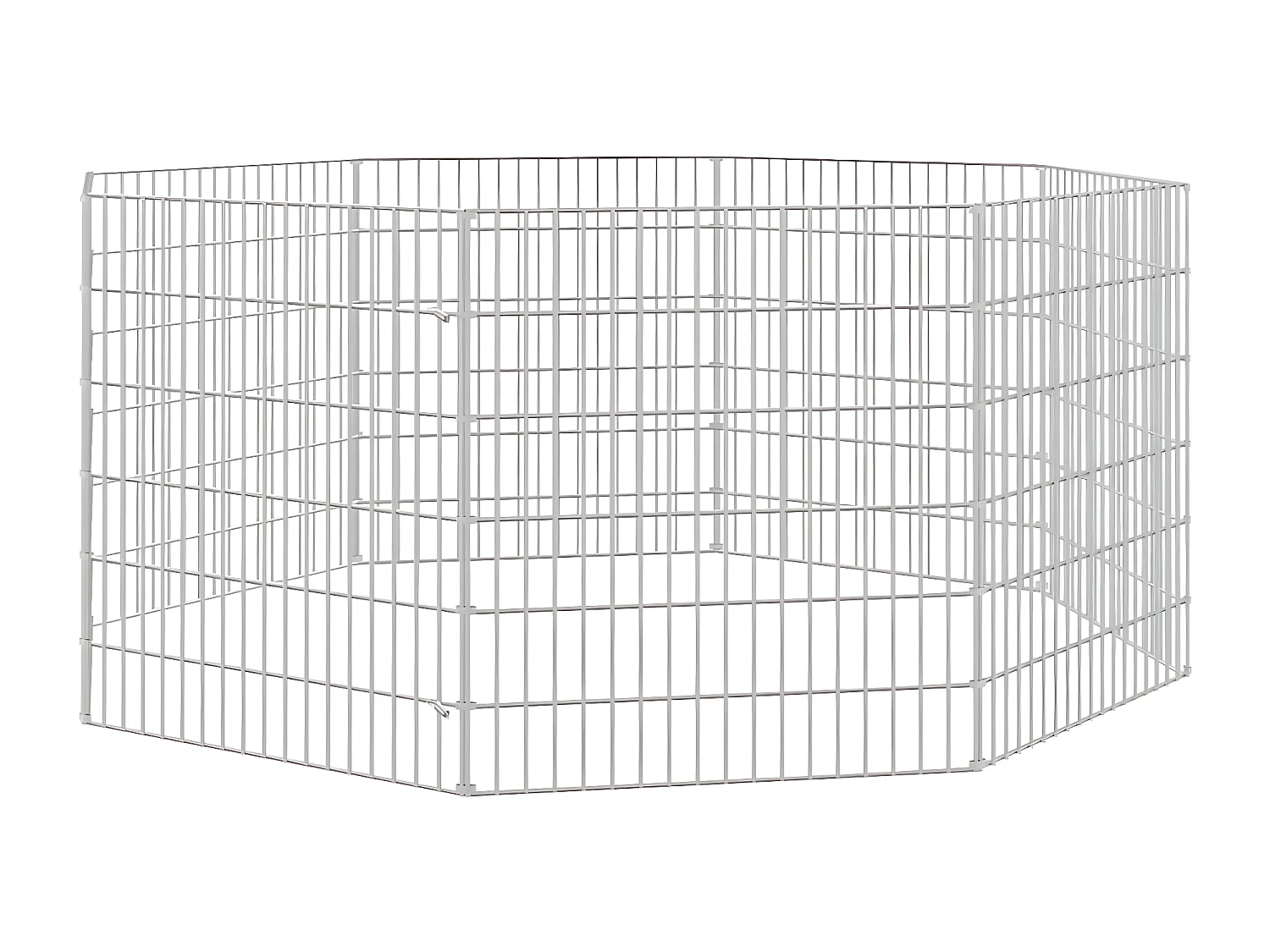 Cage à lapin 8 panneaux 54x60 cm Fer galvanisé RG3Q49674