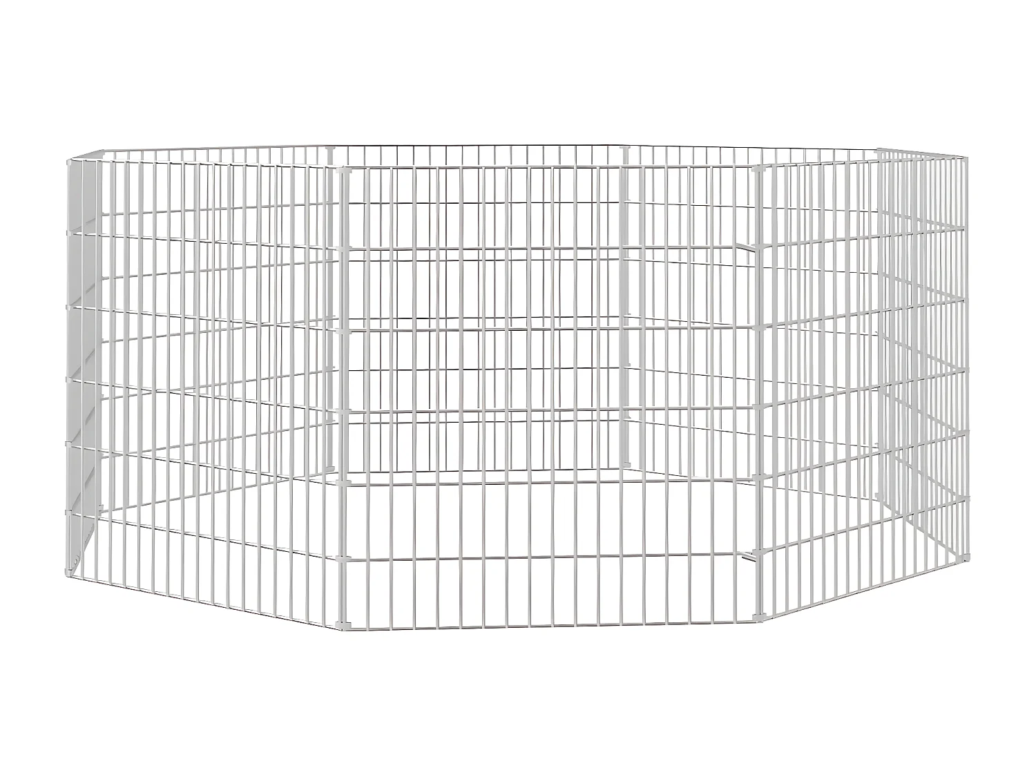 Cage à lapin 8 panneaux 54x60 cm Fer galvanisé RG3Q49674