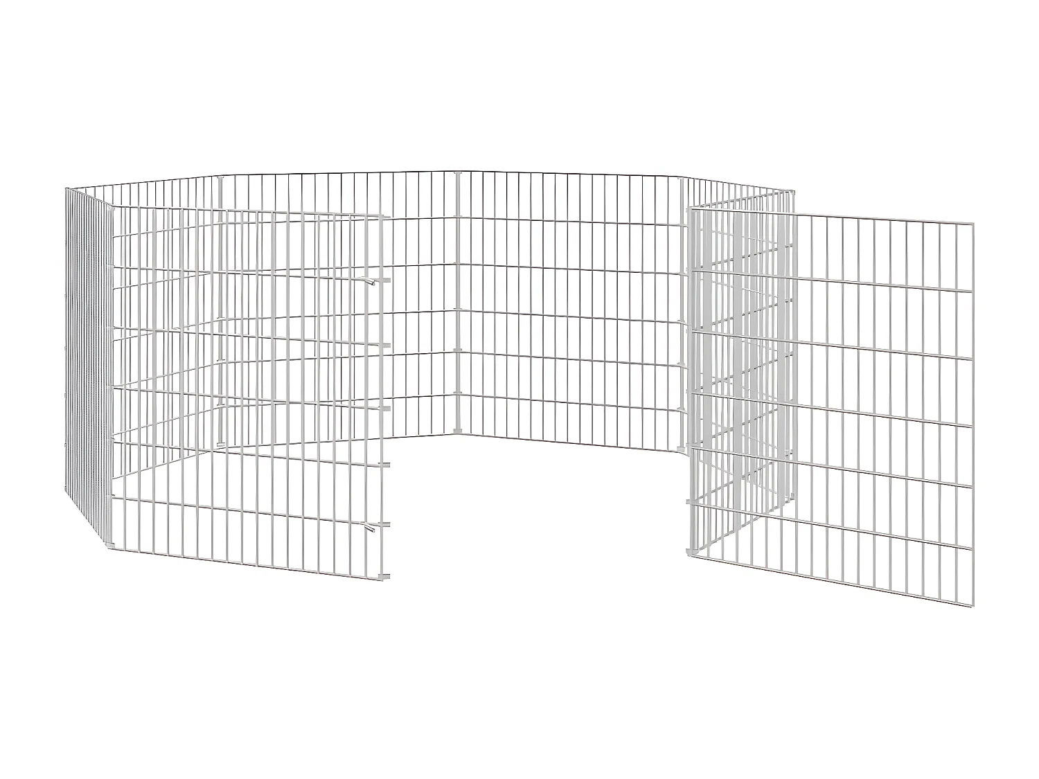 Cage à lapin 8 panneaux 54x60 cm Fer galvanisé RG3Q49674