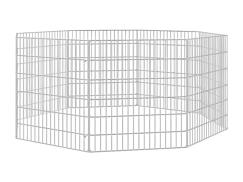 Cage à lapin 8 panneaux 54x60 cm Fer galvanisé RG3Q49674