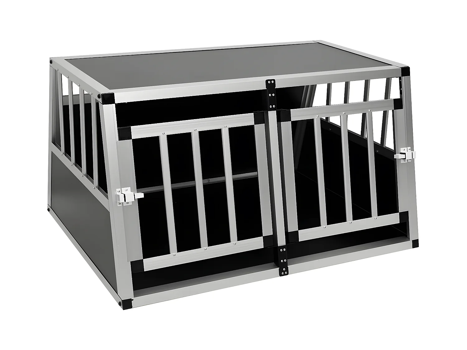 Jaula de perro con puerta doble 89x69x50 cm ES132329