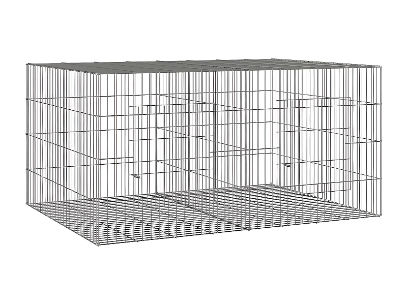 Coelheira de 2 painéis 110x79x54 cm ferro galvanizado PT165989