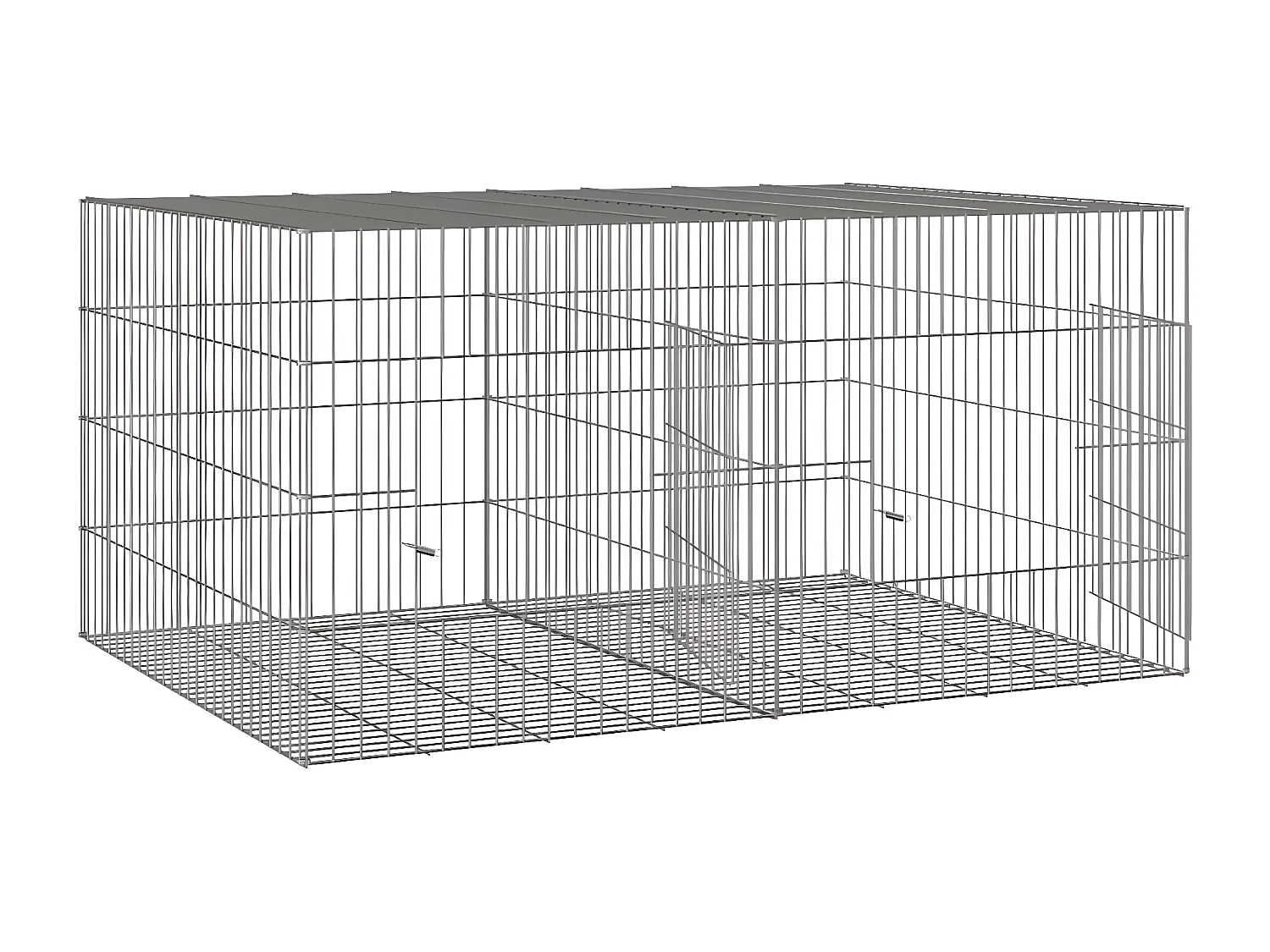 Cage à lapin 2 panneaux 110x79x54 cm Fer galvanisé RG3Q46381