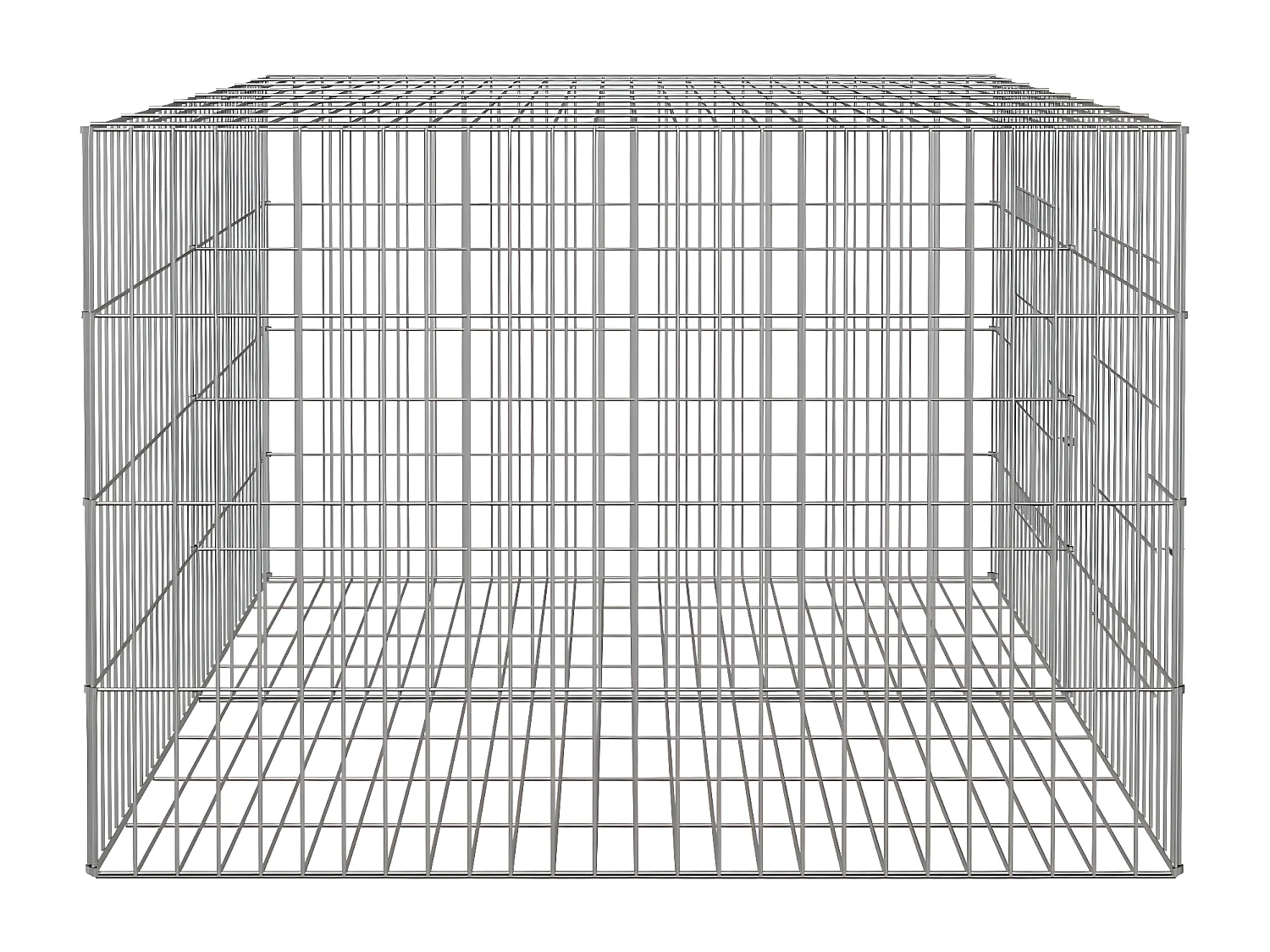 Cage à lapin 2 panneaux 110x79x54 cm Fer galvanisé RG3Q46381