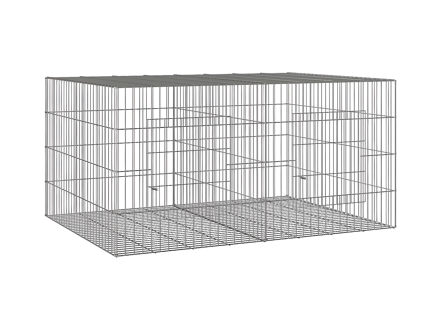 Jaula para conejos 2 paneles hierro galvanizado 110x79x54 cm ES879101