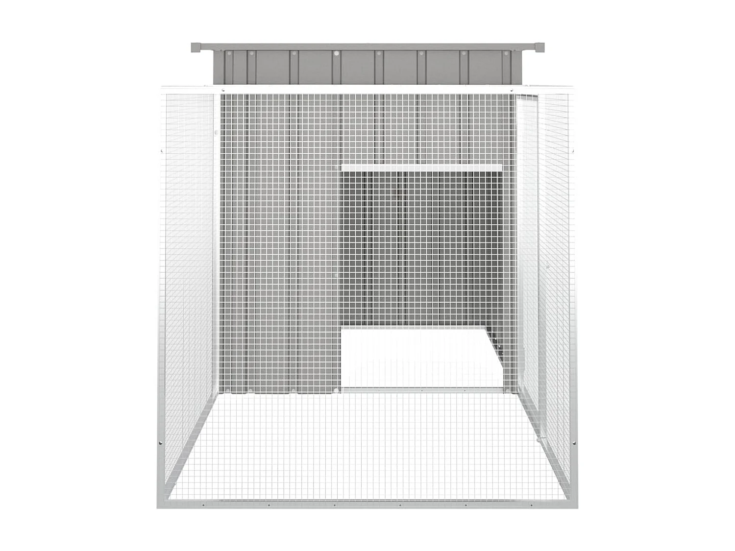 Cage pour poules Gris 200x91x100 cm Acier galvanisé RG3Q76304