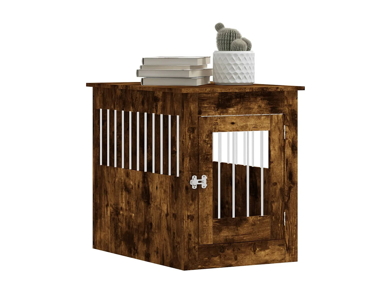Meuble de cage pour chiens chêne fumé 55x80x68 cm RG3Q48212