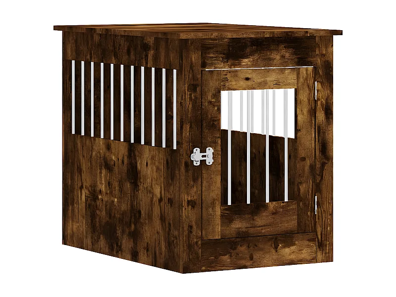Meuble de cage pour chiens chêne fumé 55x80x68 cm RG3Q48212
