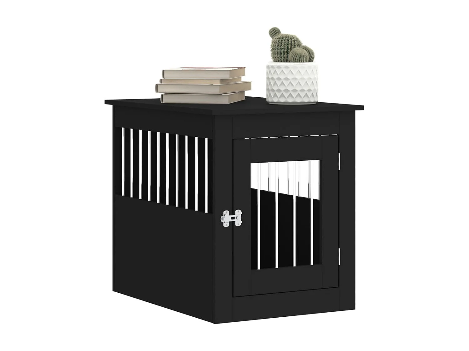Meuble de cage pour chiens noir 55x75x65 cm bois d'ingénierie RG3Q92071
