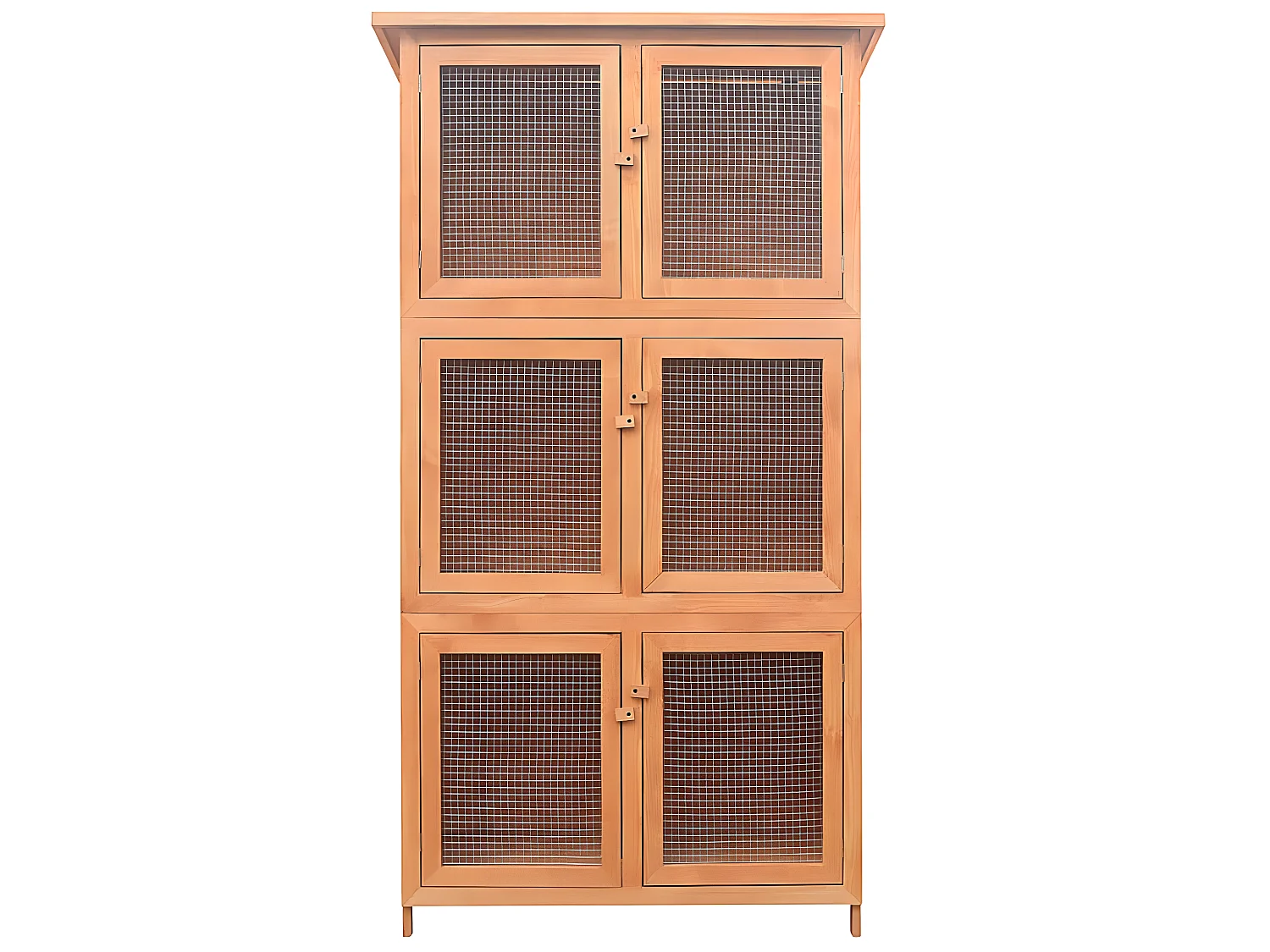 Gaiola para coelho 6 divisões madeira PT557869