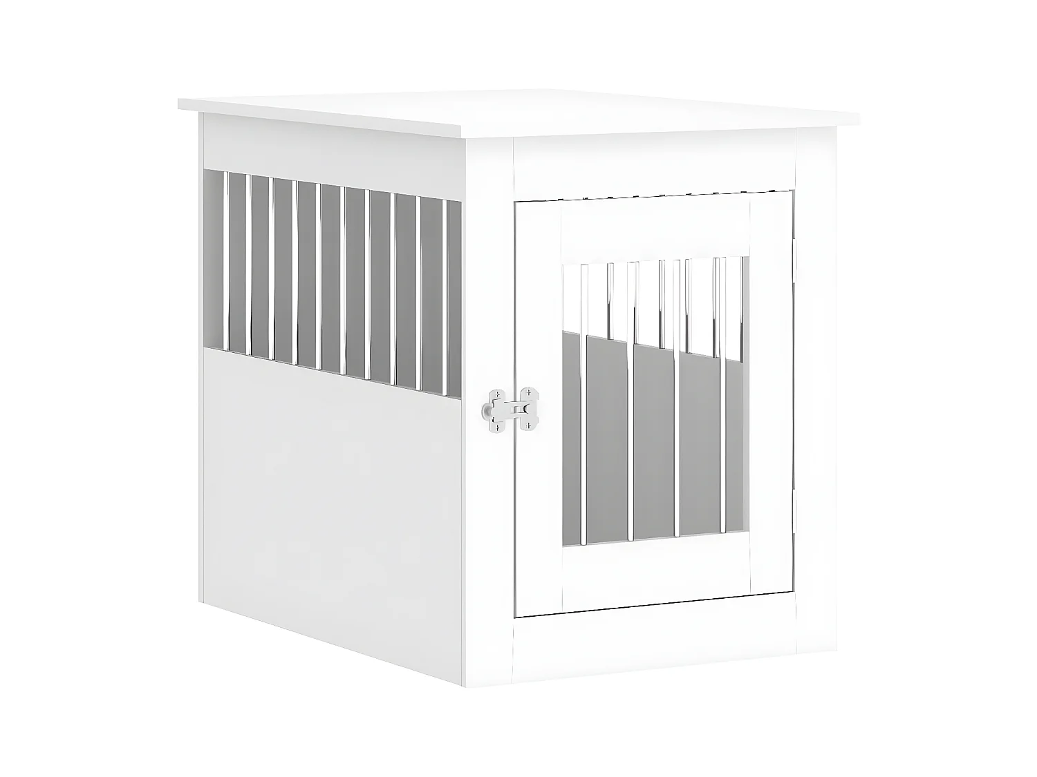 Meuble de cage pour chiens blanc 55x75x65 cm bois d'ingénierie RG3Q55460
