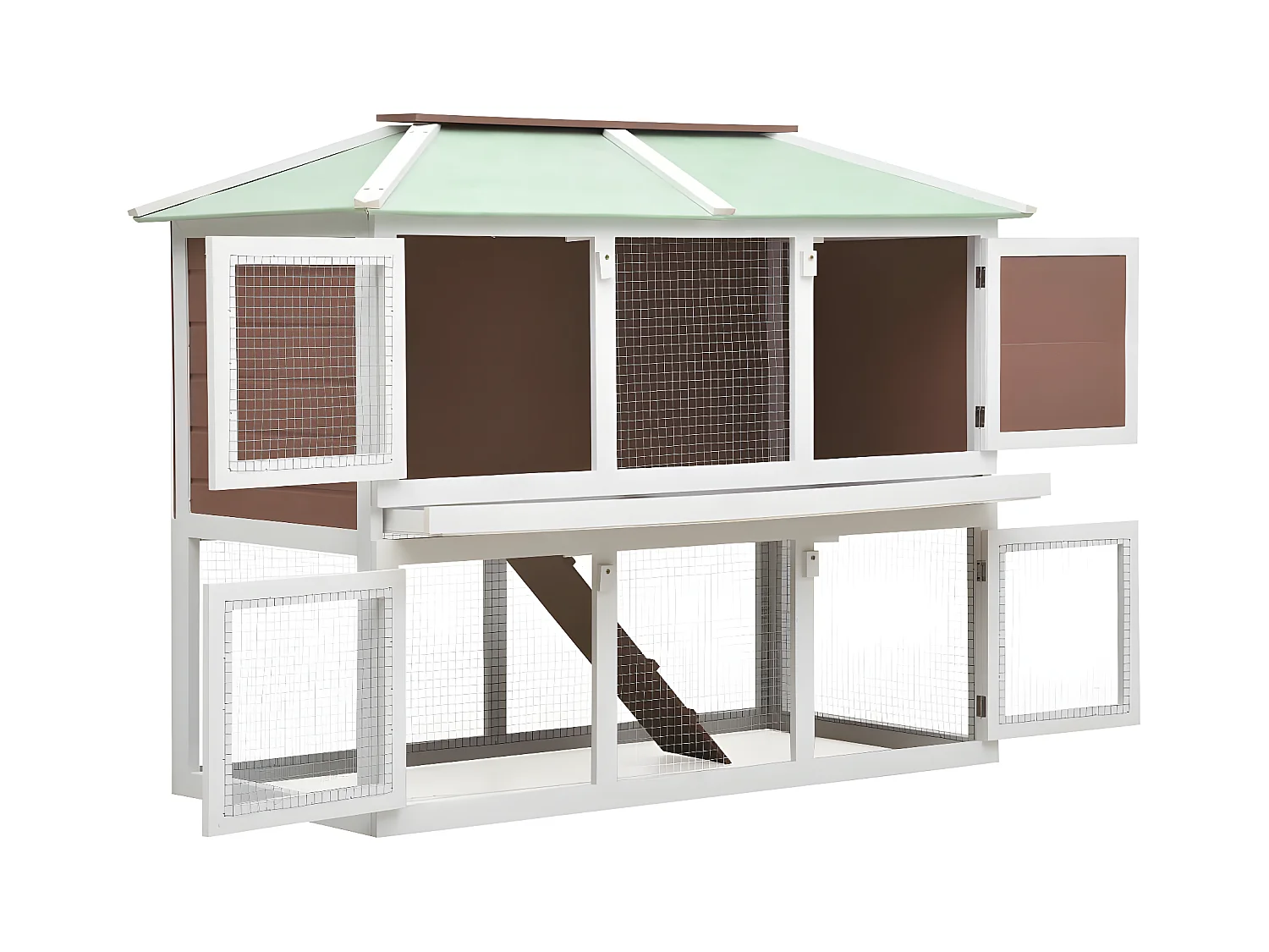 Cage double pour animaux Marron Bois RG3Q29073