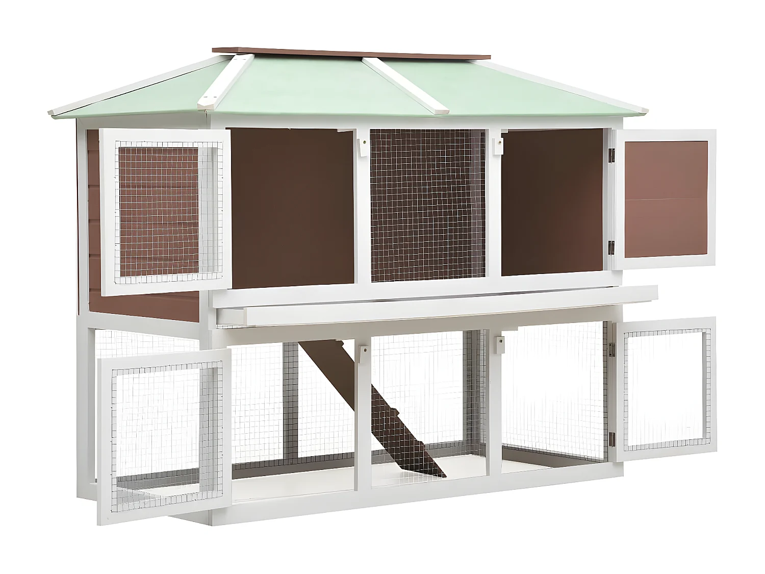 Cage double pour animaux Marron Bois RG3Q29073