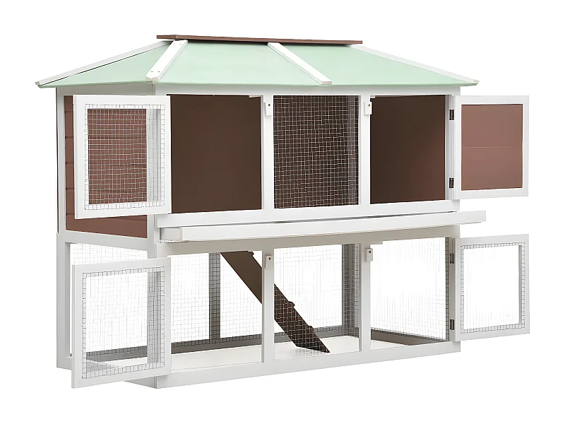 Cage double pour animaux Marron Bois RG3Q29073