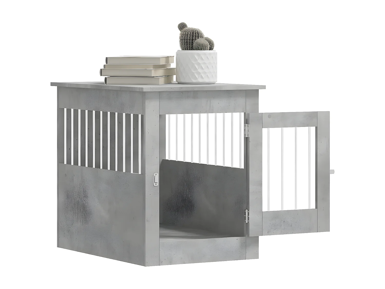 Meuble de cage pour chiens gris béton 55x80x68 cm RG3Q55609