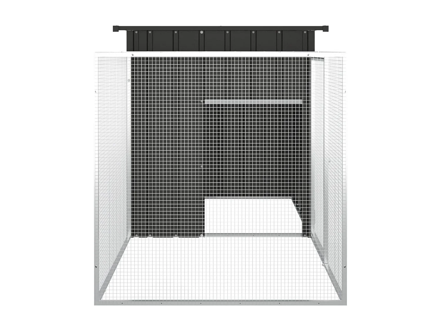 Jaula de gallinas acero galvanizado antracita 200x91x100 cm ES757479