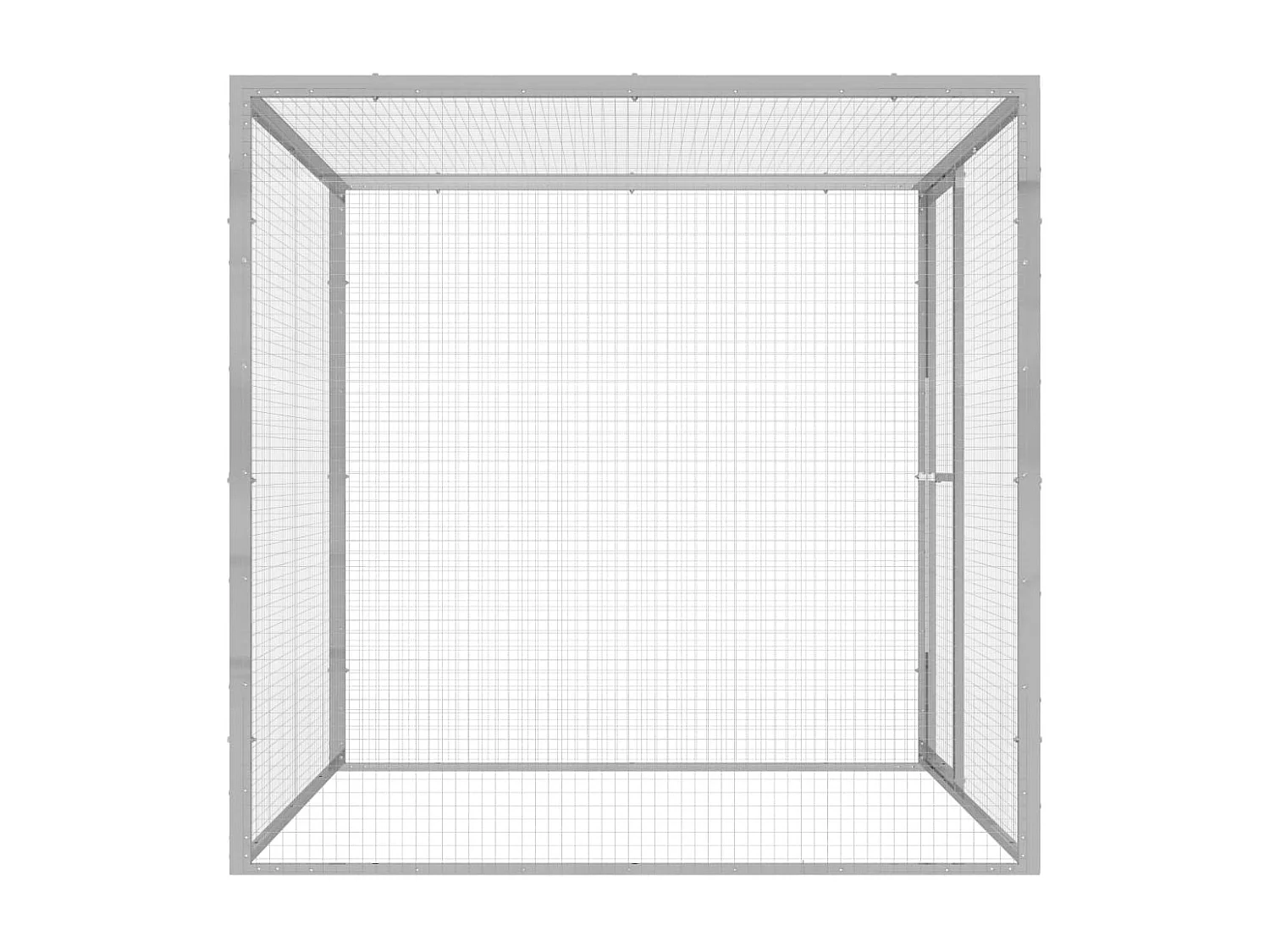 Cage pour chat 1,5x1,5x1,5 m Acier galvanisé RG3Q40468