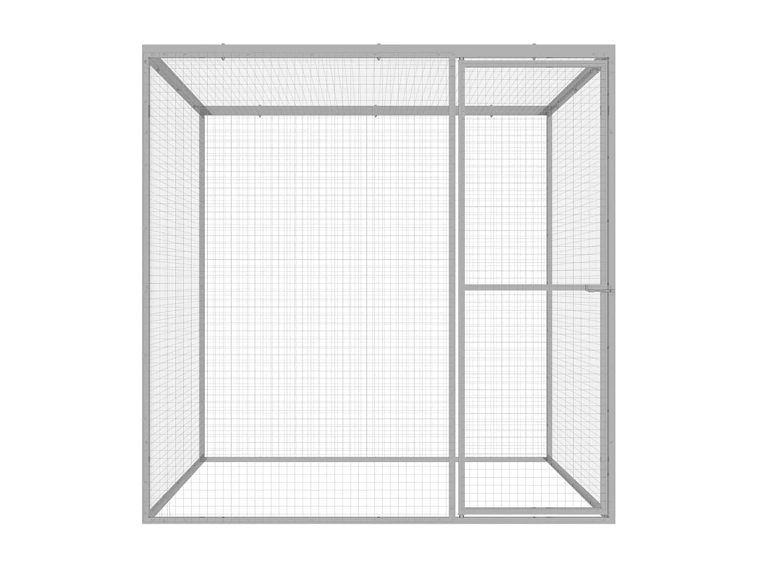 Cage pour chat 1,5x1,5x1,5 m Acier galvanisé RG3Q40468