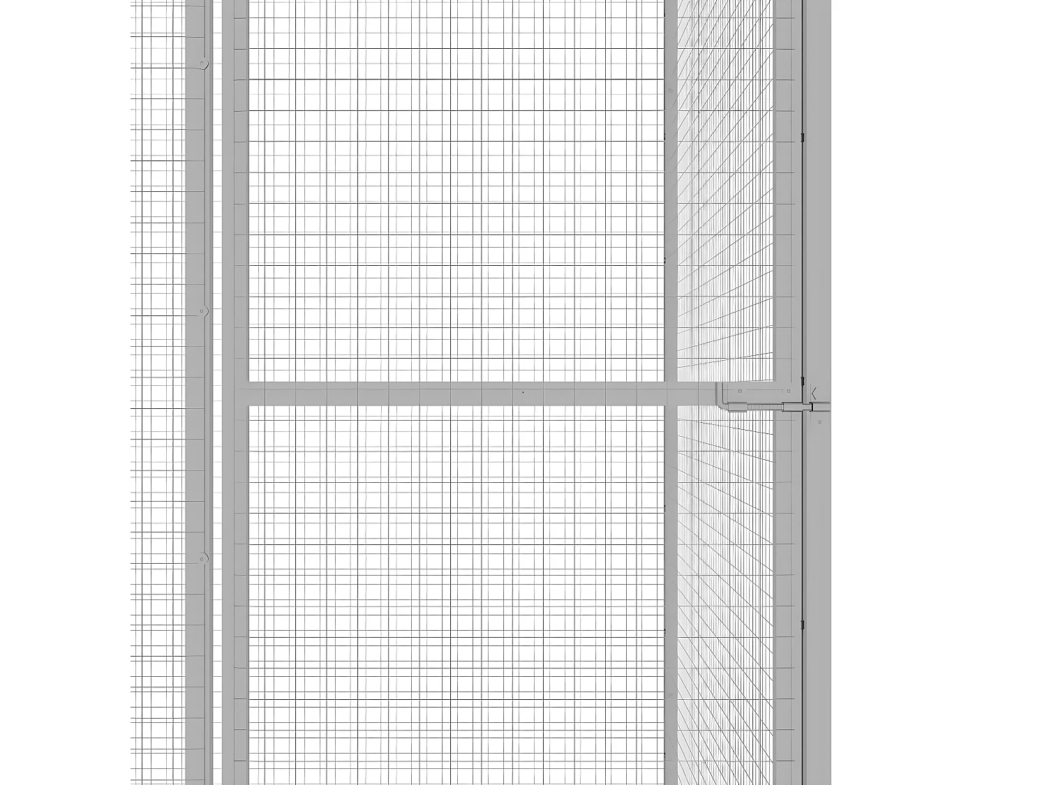 Cage pour chat 1,5x1,5x1,5 m Acier galvanisé RG3Q40468