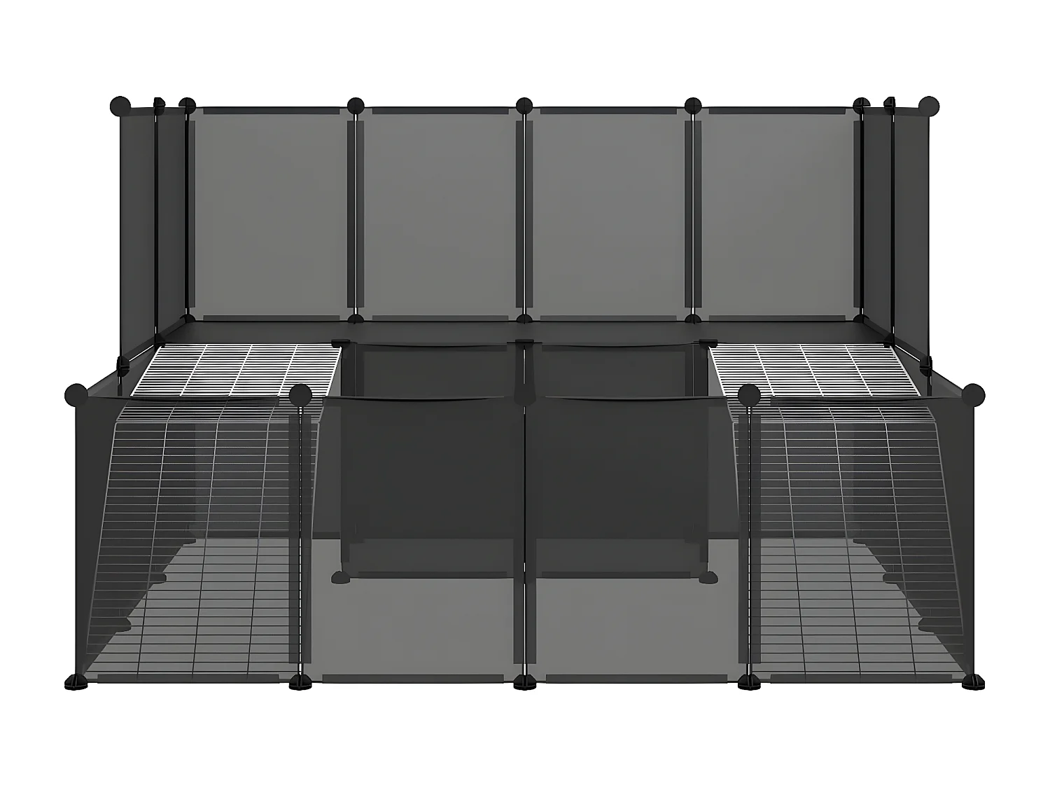Gaiola para animais pequenos 143x107x93 cm PP e aço preto PT520892