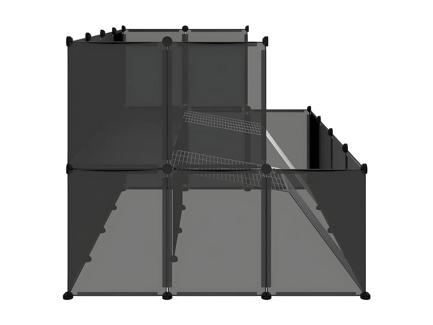 Gaiola para animais pequenos 143x107x93 cm PP e aço preto PT520892