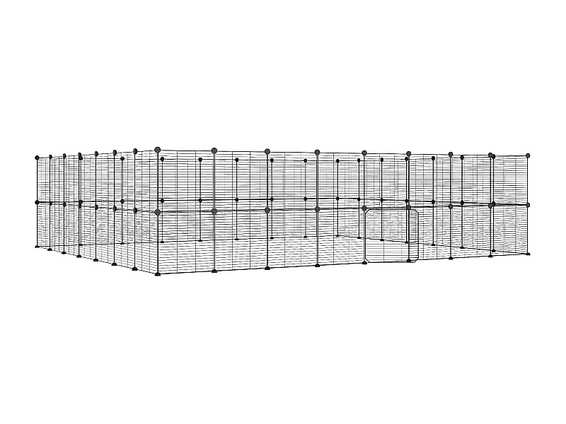 Cage animaux de compagnie à 60 panneaux et porte Noir 35x35 cm RG3Q30576