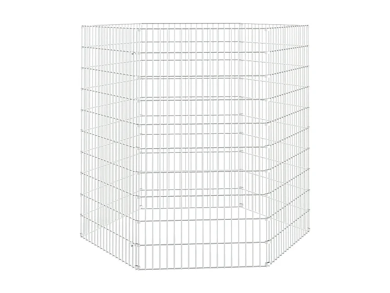 Recinto exterior p/ animais 6 painéis 54x100cm ferro galvaniz. PT512796