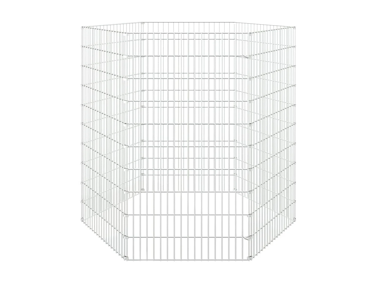 Recinto exterior p/ animais 6 painéis 54x100cm ferro galvaniz. PT512796