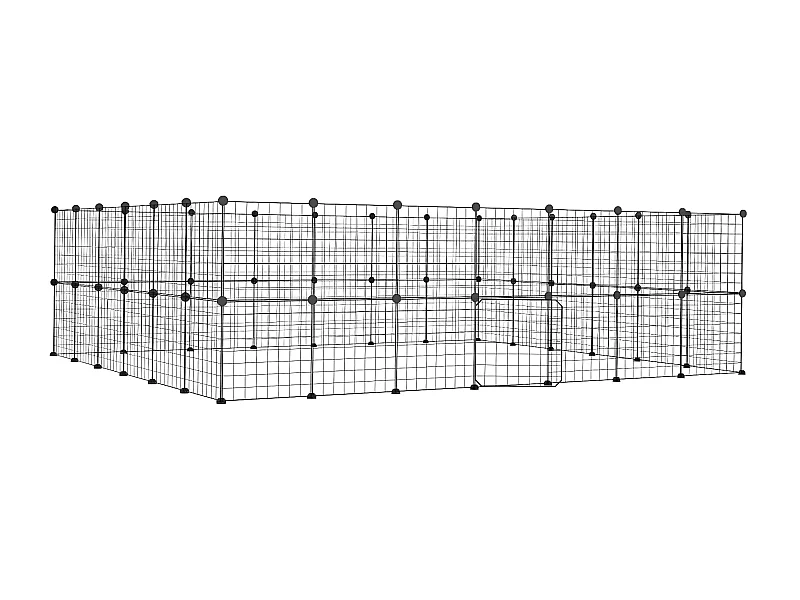 Jaula para mascotas de 52 paneles puerta acero negro 35x35 cm ES990094