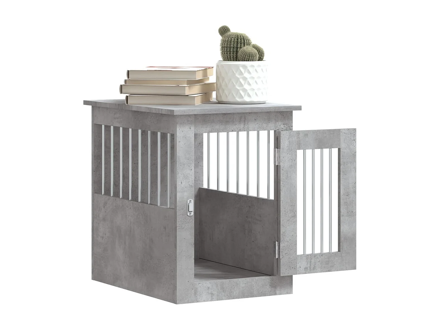 Meuble de cage pour chiens gris béton 45x62x59 cm RG3Q92555
