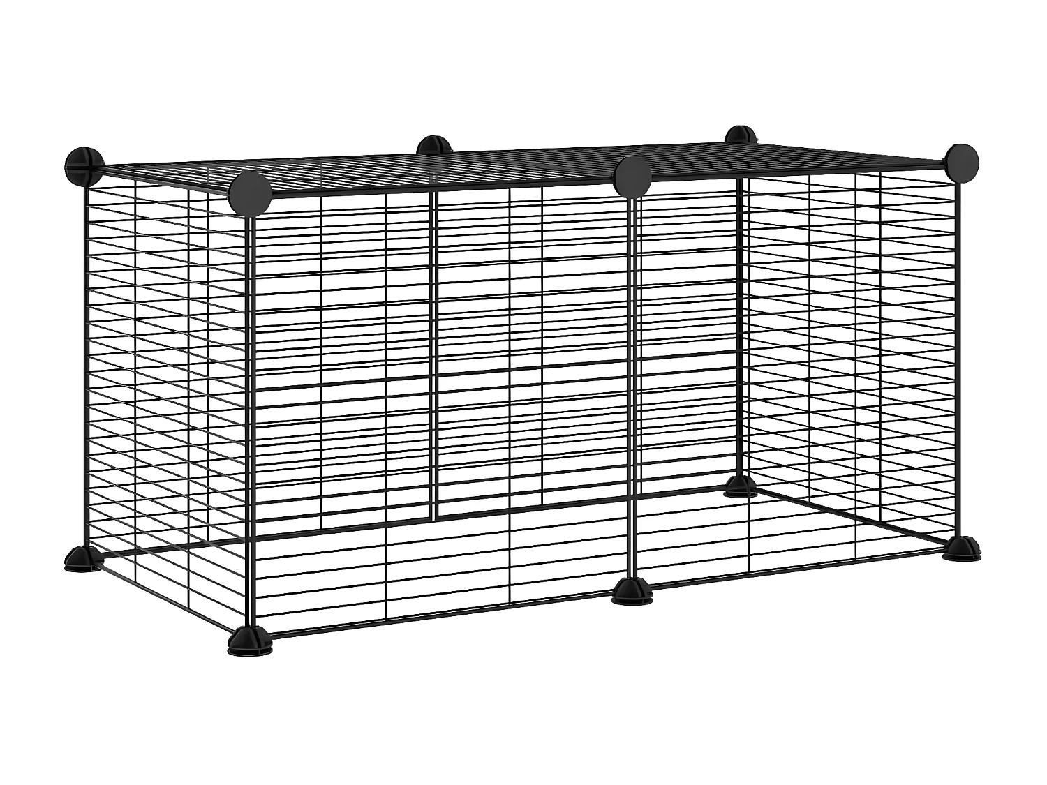 Cage animaux de compagnie à 8 panneaux Noir 35x35 cm Acier RG3Q91935