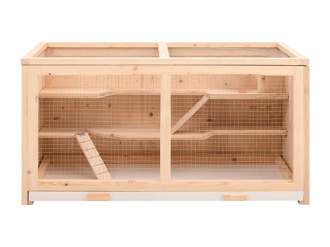 Cage à hamster 104x52x54 cm bois massif de sapin RG3Q68387