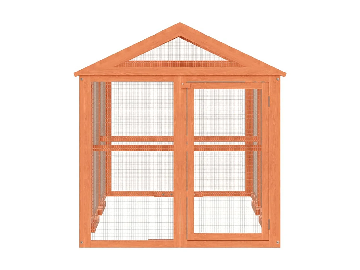 Enclos animaux marron 141x94x104 cm bois massif de pin RG3Q86196