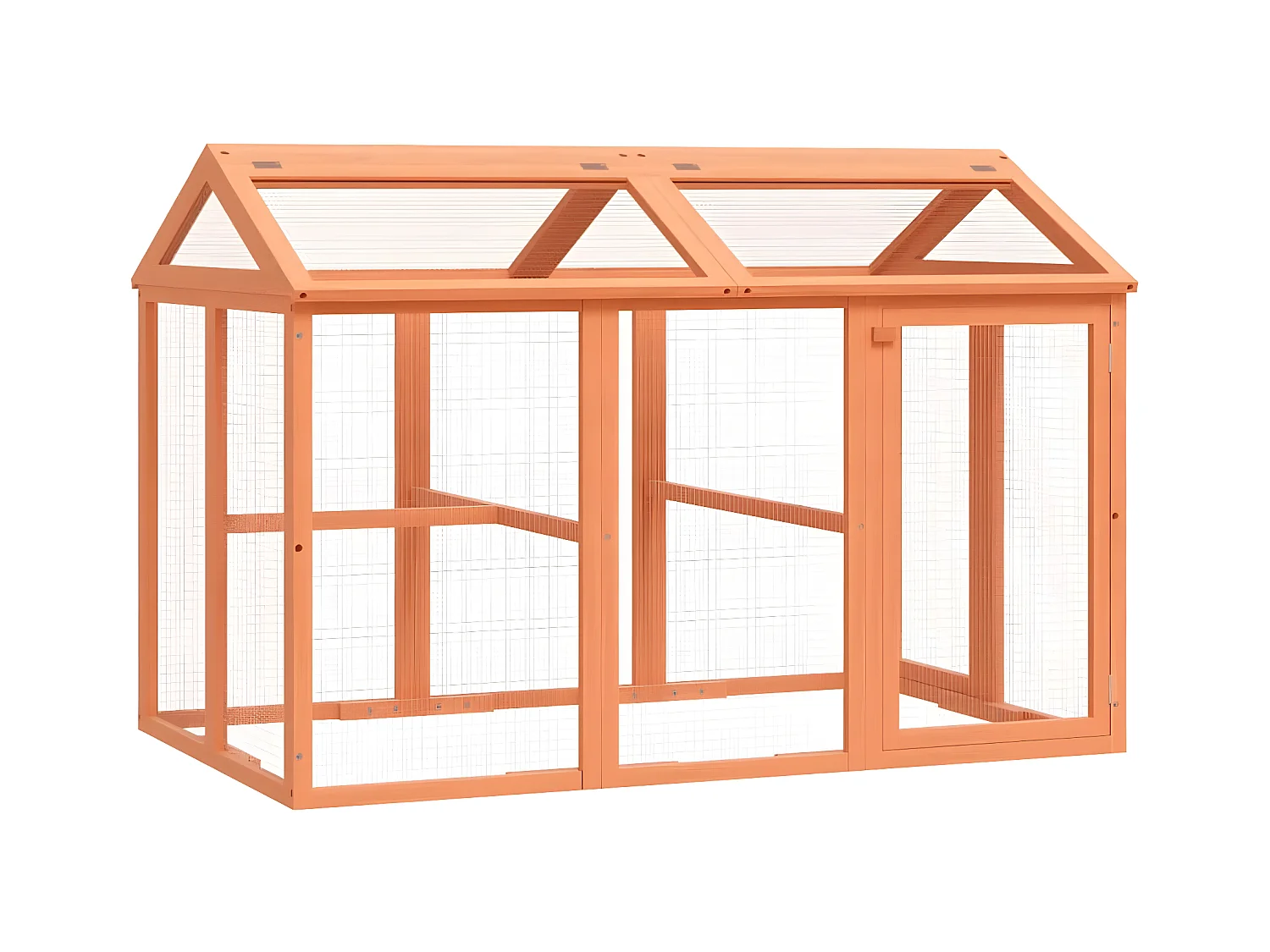 Enclos animaux marron 141x94x104 cm bois massif de pin RG3Q86196