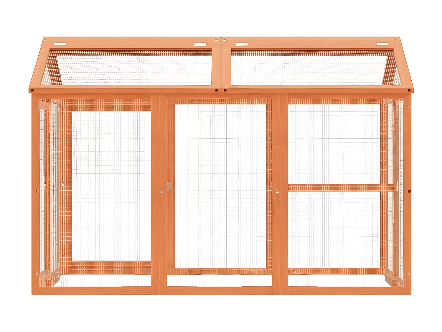 Enclos animaux marron 141x94x104 cm bois massif de pin RG3Q86196